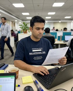 Resignation Status:Bas Appraisal Tak.|Regular T-shirt