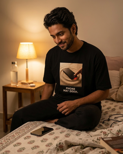 Phone Mat Dekh T-Shirt | Funny Indian Graphic Tee | Aavitra