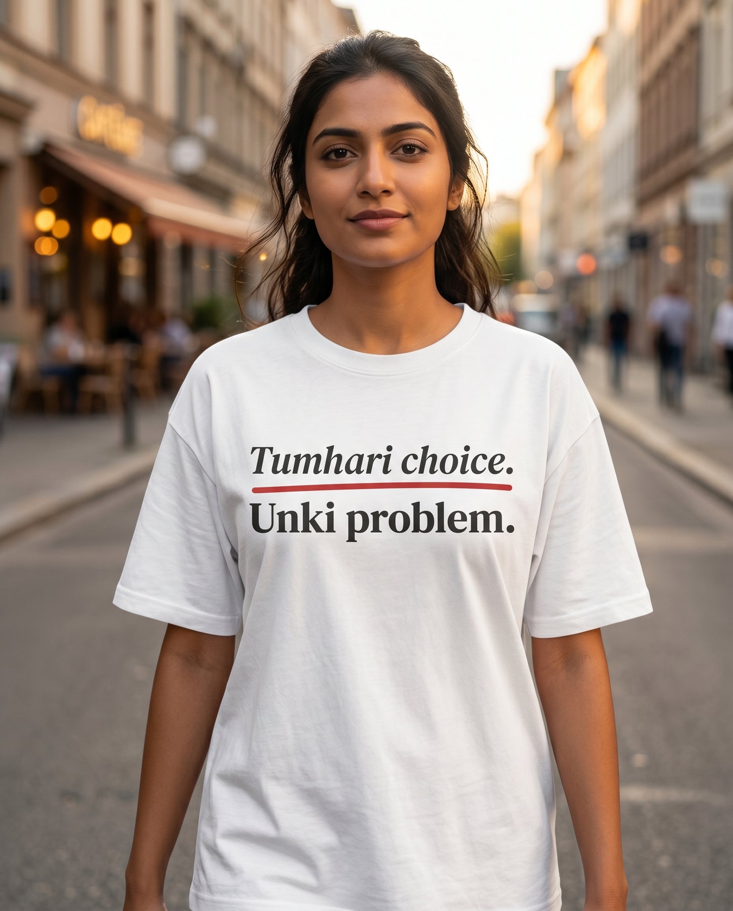 Tumhari Choice. Unki Problem. — Unisex Oversized Tee