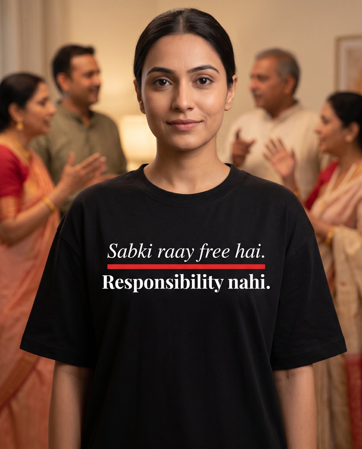 Sabki Raay Free Hai. Responsibility Nahi. — Unisex Oversized Tee