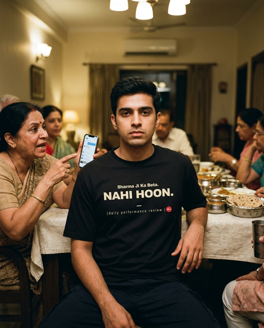 Sharma Ji Ka Beta. Nahi Hoon. — Statement T-Shirt