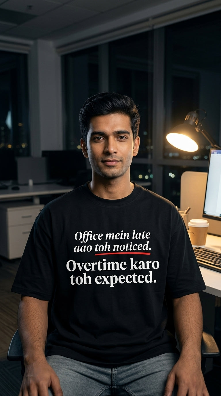 Office Mein Late Aao Toh Noticed. Overtime Karo Toh Expected.